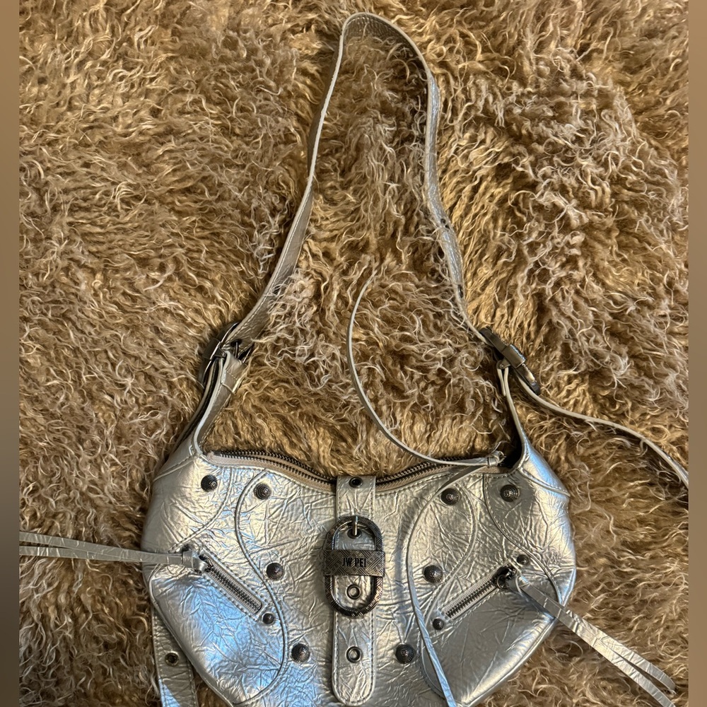 JW PEI Metallic Silver Shoulder Bag